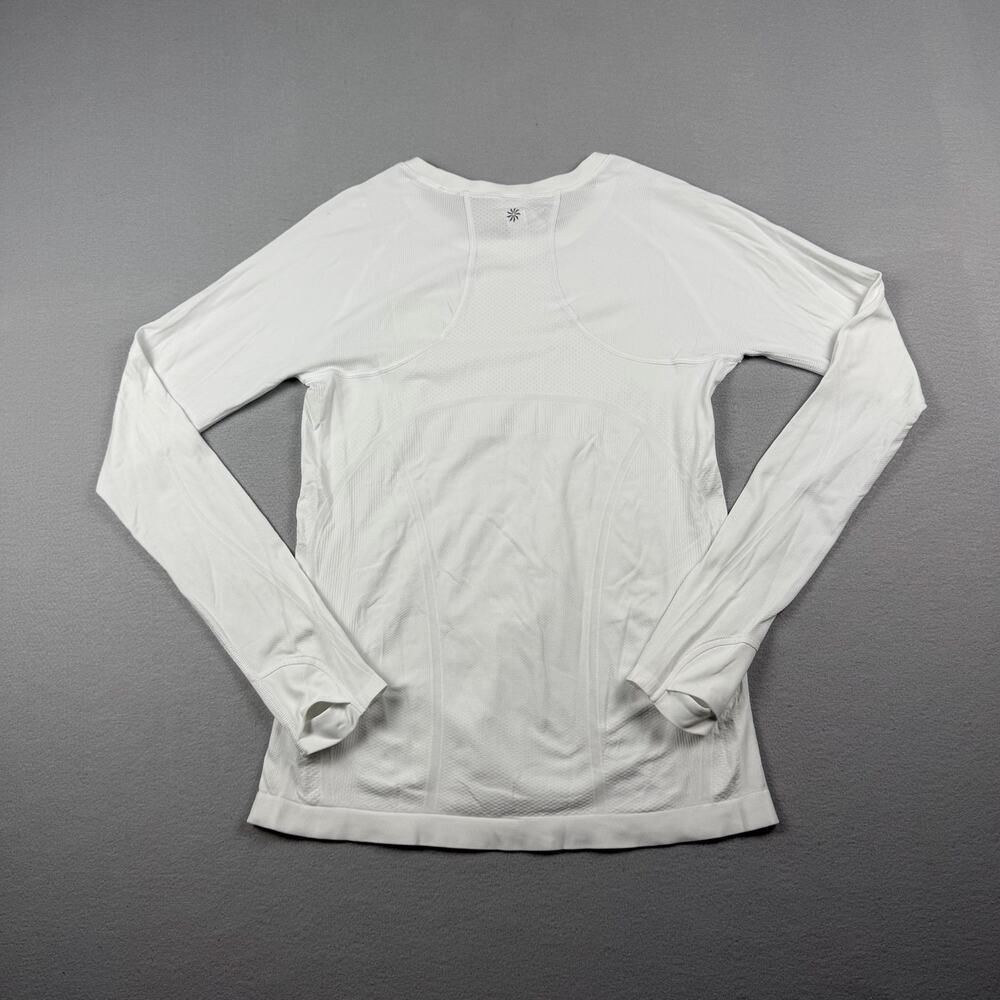 Athleta White Seamless Long Sleeve Active Top Medium - Picture 3 of 5